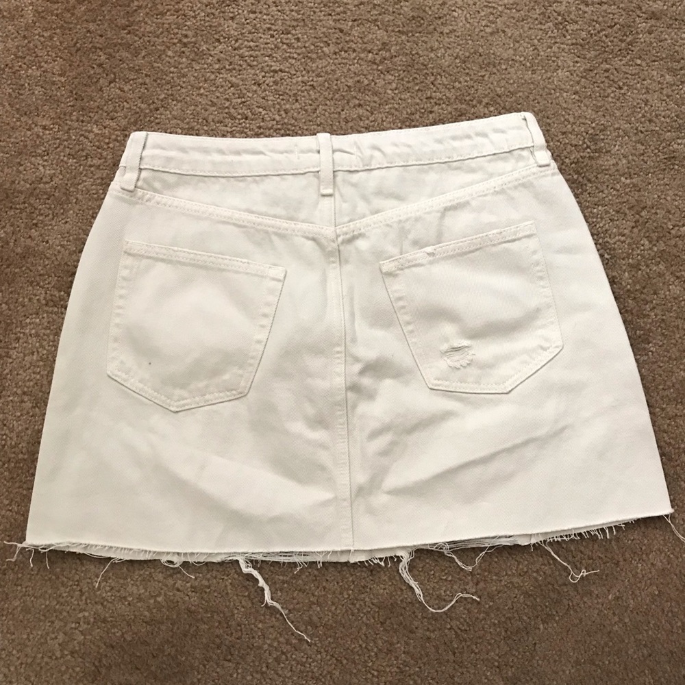 |\\\\\\Free People Cream Denim Mini Skirt - Picture 4 of 5